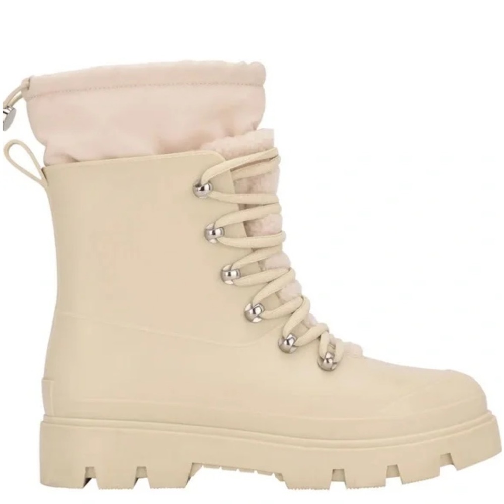 1 day sale! Marc Fisher Ltd Marzipan Freely Waterproof Lace-Up Furry Boots